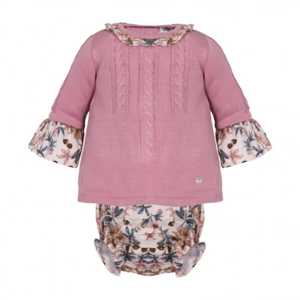 Vestido bebe c/ cuello volante-LII-MN8230-Minhon