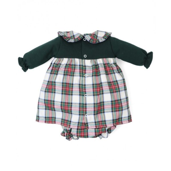Vestido manga larga bebé estampado cuadros